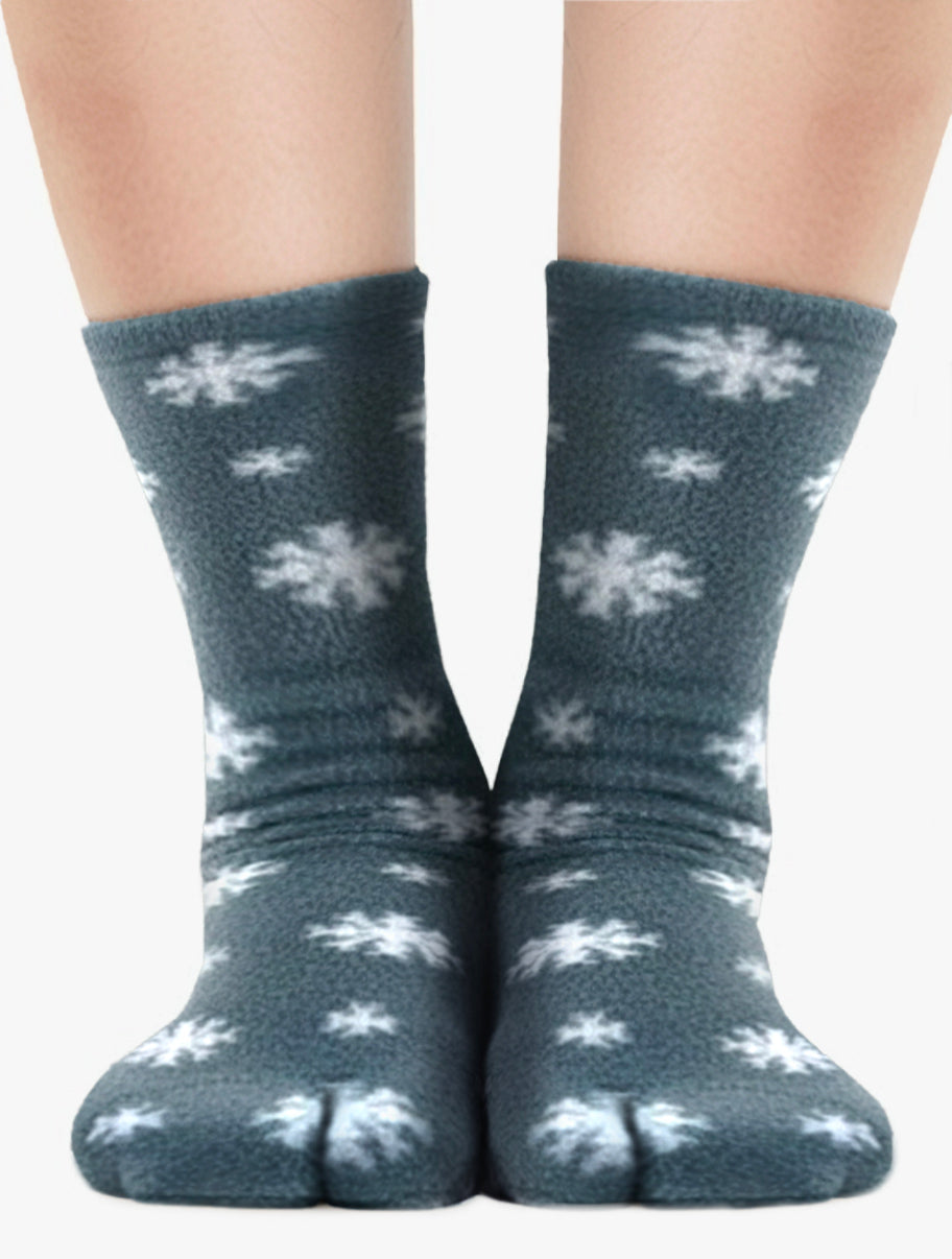 Polar Feet Fleece Tabi Socks - Snow