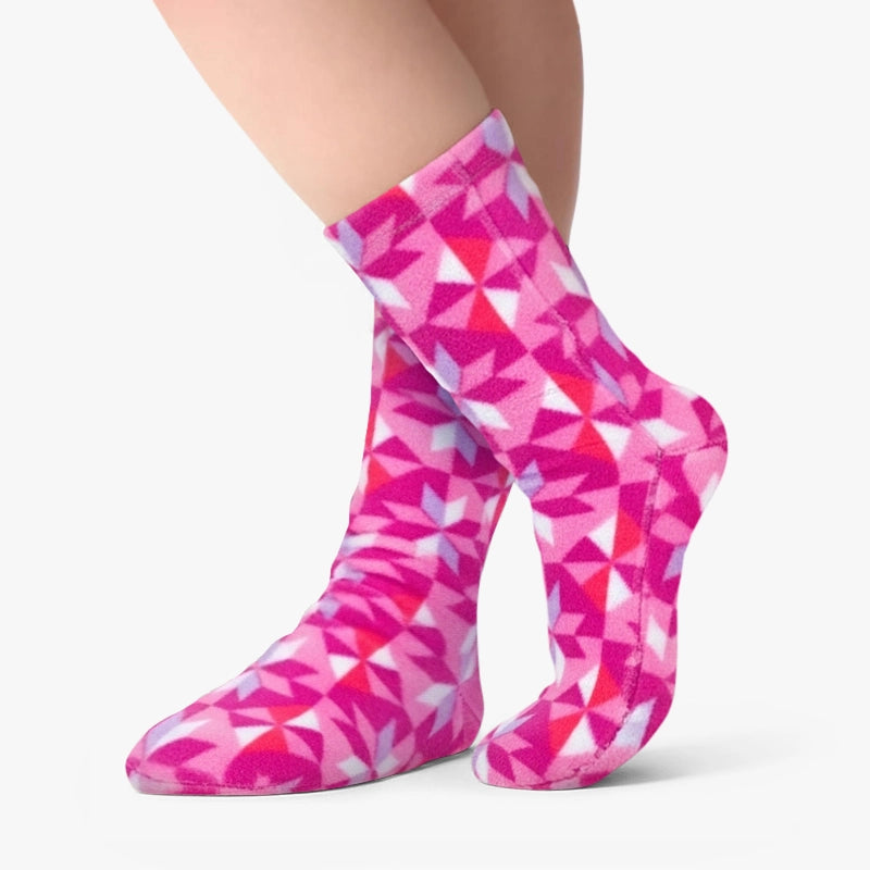 Kids' Nonskid Fleece Socks - Kaleidoscope