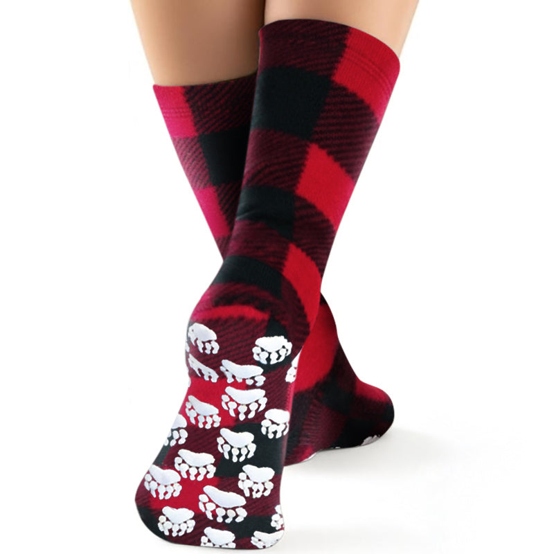 Kids' Nonskid Fleece Socks - Lumberjack