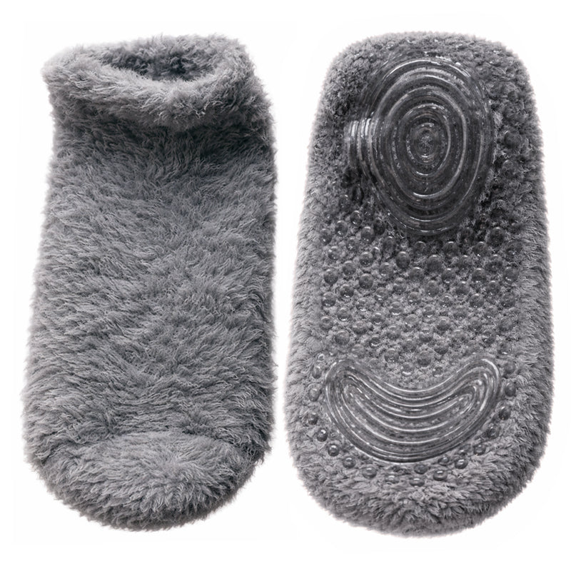 Fluffy Ankle Socks - Black/Gray/Brown Polar Feet