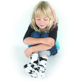 Polar Feet Kids Nonskid Fleece Socks - Cow