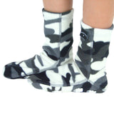 Polar Feet Kids Nonskid Fleece Socks - Snow Camo