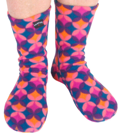 Kids' Nonskid Fleece Socks - Jazz Stripes