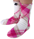 Polar Feet Fleece Socks - Pink Argyle