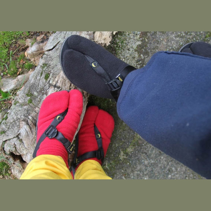 Polar Feet Fleece Tabi Socks with Luna Running Sandals