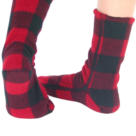 Polar Feet Kids Fleece Socks - Lumberjack
