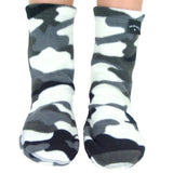 Polar Feet Kids Nonskid Fleece Socks - Snow Camo