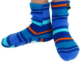 Kids' Nonskid Fleece Socks - Jazz Stripes