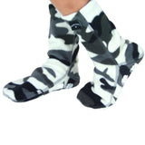 Polar Feet Kids Nonskid Fleece Socks - Snow Camo
