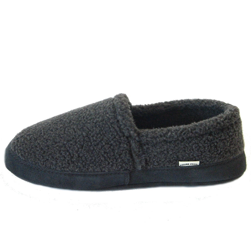 Polar Feet Men's Perfect Mocs in Grey Berber Side View