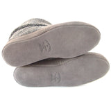 Polar Feet Men's Snugs Slippers in Grey Berber with Real Suede Soles