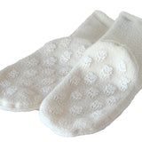 Polar Feet White Berber Fleece Socks with Nonskid Sole