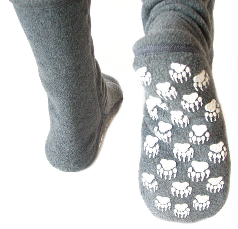 Polar Feet Fleece Socks - Soft Grey – Polar Feet Canada