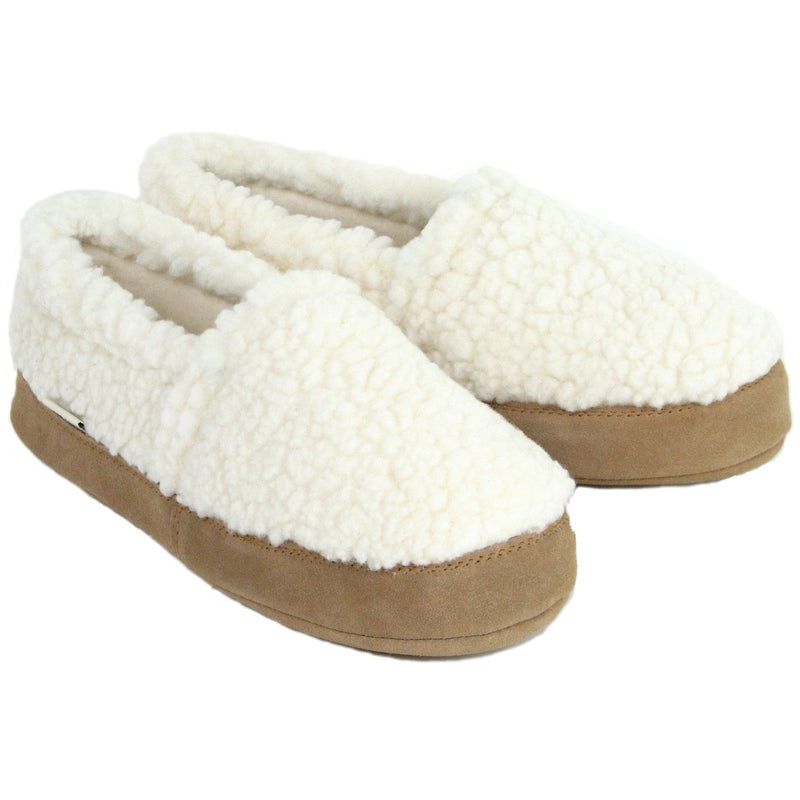 Polar Feet Women's Perfect Mocs in White Berber