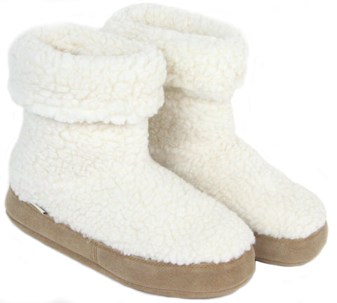 Polar Feet Women's Snugs - White Berber