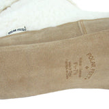 Polar Feet Women's Snugs Slippers in White Berber with real suede soles