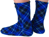 Polar Feet Adult Socks - Blue Argyle