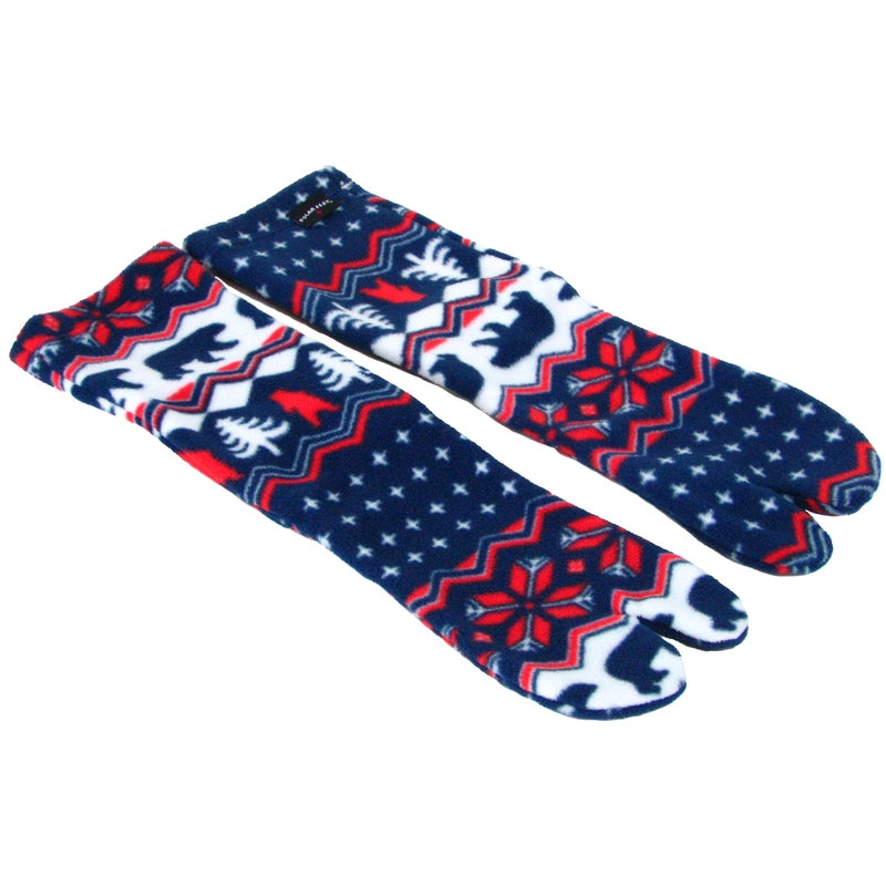 Polar Feet Fleece Tabi Socks - Polar Bear