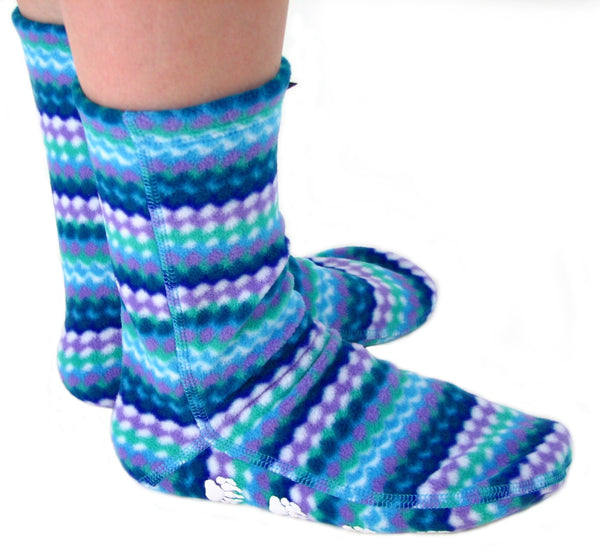 Kids' Nonskid Fleece Socks - Ripple